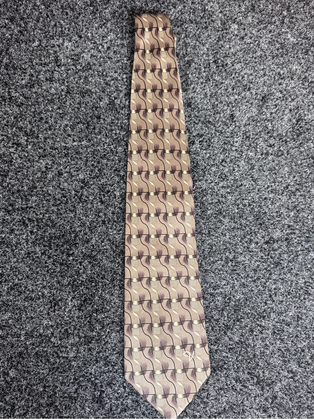 Valentino men’s silk tie geometric pattern